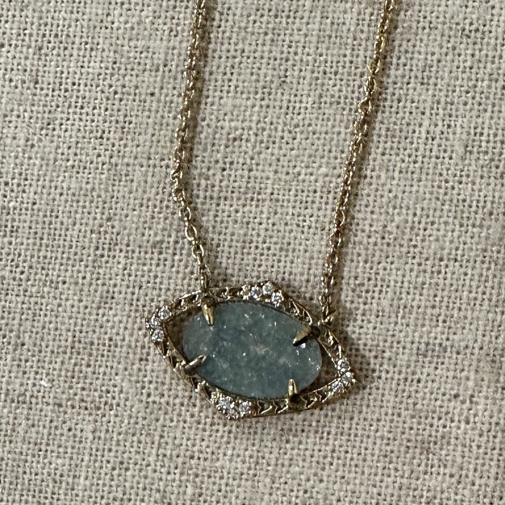 Elegant Gold and Blue Pendant Necklace Stella & Dot